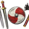 Liontouch - Sven Viking - 2 Skumsværd, 1 Skjold Og 1 Økse