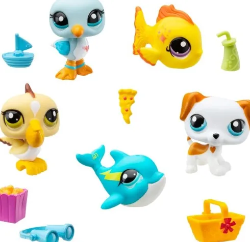 Littlest Pet Shop Figurer - Beach Besties - Collectors Sæt - 5-Pak