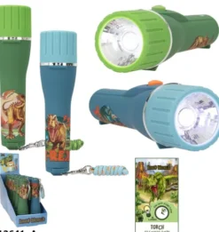 Lommelygte Til Børn - Timerfunktion - Dino World - Assorteret