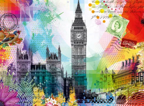 London Puslespil - Postkort - 500 Brikker - Ravensburger
