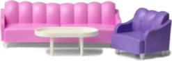 Lundby - 2 Dukkehus Sofaer Og 1 Sofabord - 603054