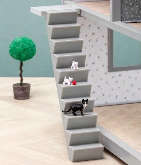 Lundby - Dukke Trappe I Plastik - 18278