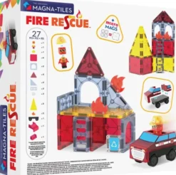 Magna-Tiles Brand Og Redningsstation Legesæt - 27 Dele