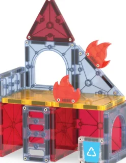 Magna-Tiles Brand Og Redningsstation Legesæt - 27 Dele