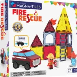 Magna-Tiles Brand Og Redningsstation Legesæt - 27 Dele