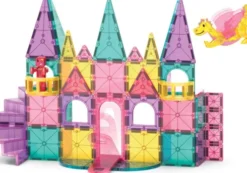 Magna-Tiles - Castle Dlx + Micromags - Deluxe Slot - 48 Dele