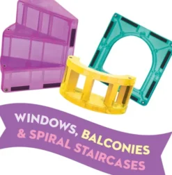 Magna-Tiles - Castle Dlx + Micromags - Deluxe Slot - 48 Dele