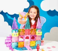 Magna-Tiles - Castle Dlx + Micromags - Deluxe Slot - 48 Dele