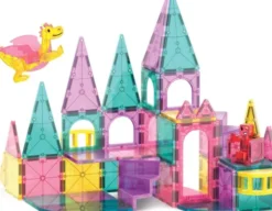Magna-Tiles - Castle Dlx + Micromags - Deluxe Slot - 48 Dele