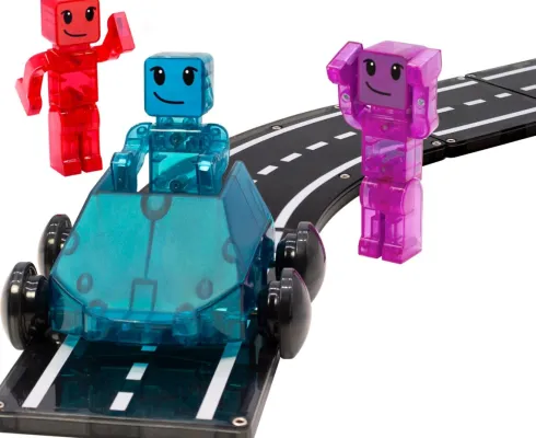 Magna-Tiles - Dashers Biler Og Figurer Magnetsæt - 6 Dele