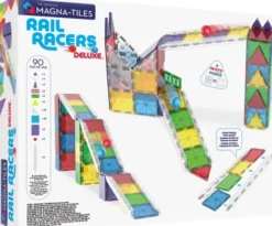Magna-Tiles Kuglebane - Deluxe Rail Racers - 90 Dele