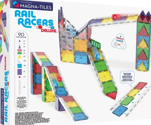 Magna-Tiles Kuglebane - Deluxe Rail Racers - 90 Dele