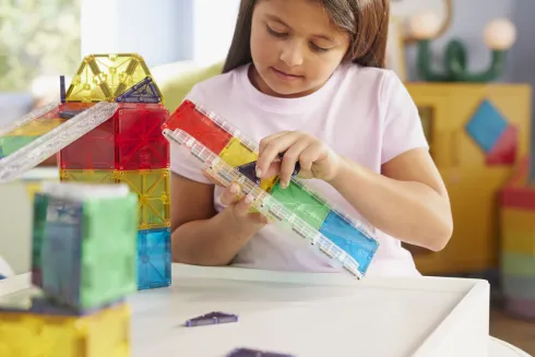 Magna-Tiles Kuglebane - Deluxe Rail Racers - 90 Dele