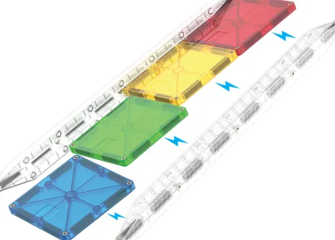 Magna-Tiles Kuglebane - Deluxe Rail Racers - 90 Dele