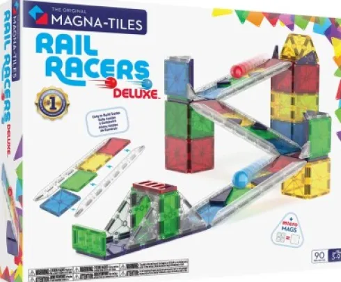 Magna-Tiles Kuglebane - Deluxe Rail Racers - 90 Dele