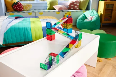 Magna-Tiles Kuglebane - Deluxe Rail Racers - 90 Dele