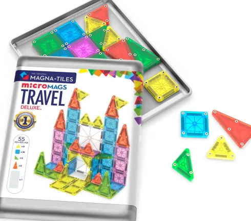 Magna-Tiles Micromags - Deluxe Rejsesæt I Æske - 55 Dele