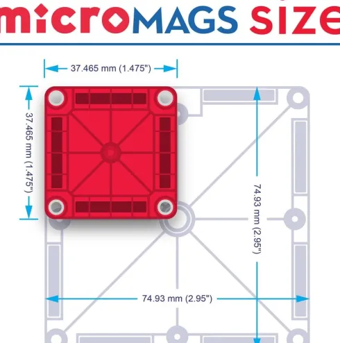 Magna-Tiles - Micromags Rejsesæt - 26 Dele