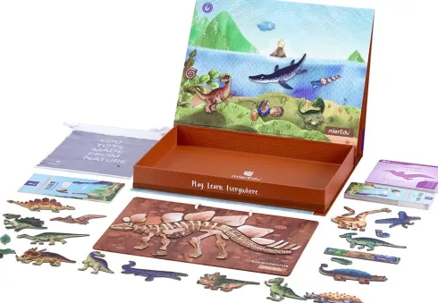 Magnetisk Legetøj - Dinosaurs - Engelsk - Mieredu