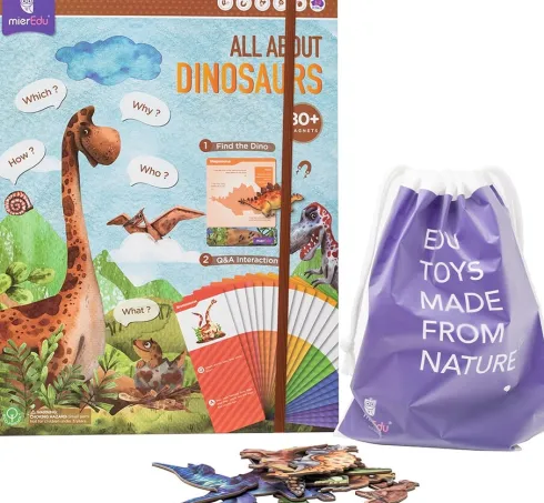 Magnetisk Legetøj - Dinosaurs - Engelsk - Mieredu