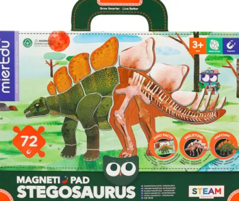 Magnetisk Legetøj Med Tavle - Stegosaurus - Mieredu