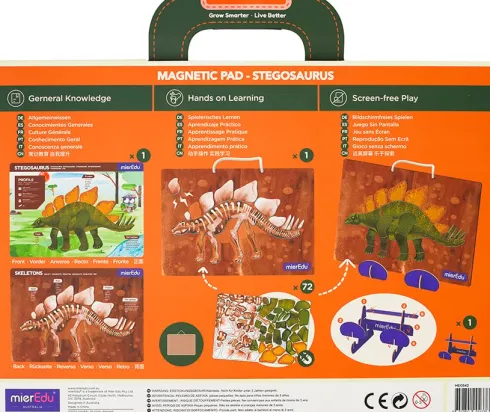 Magnetisk Legetøj Med Tavle - Stegosaurus - Mieredu