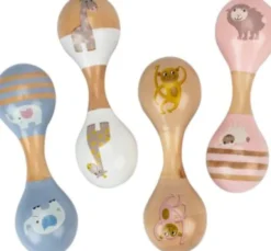 Magni - Dobbelt Maracas Til Børn - Noahs Ark - Assorteret