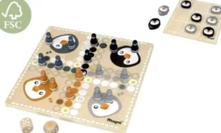 Magni - 2-I-1 Ludo Og Kryds Og Bolle Sæt - Træ