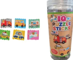 Magni - Iq Puzzle Sticks - 6 Trafik Puslespil