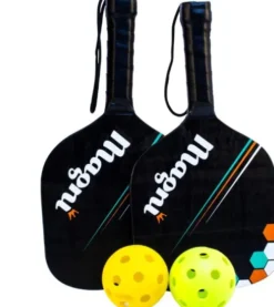 Magni - Pickleball Sæt - 2 Bat Og 2 Bolde I Net