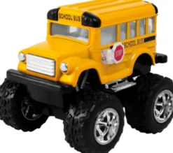 Magni - Skolebus Monster Truck Legetøj - Med Pull-Back