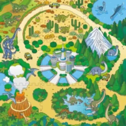 Magni - Skumgulv Til Børn - Dinopark - 9 Skumfliser