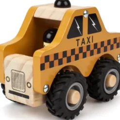 Magni - Taxi I Træ Med Gummihjul
