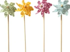 Magni - Vindmølle Legetøj - Med Polka Prikker - Træ - Assorteret