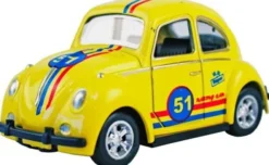 Magni - Vw Bobbel Legetøjsbil - Herbie - Pull-Back - Assorteret