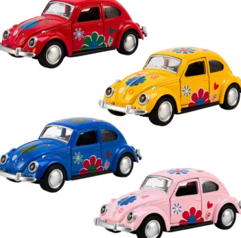 Magni - Vw Bobbel Legetøjsbil Med Blomster - Assorteret