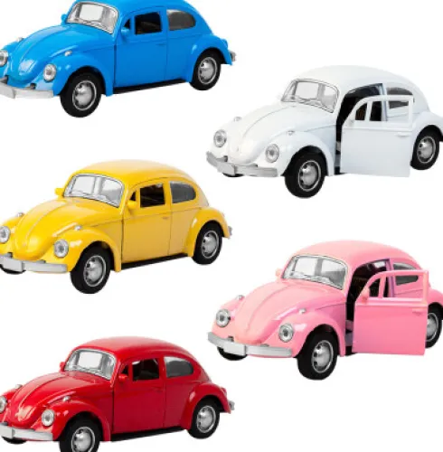 Magni - Vw Folkevogn Bil Med Pull-Back - Assorteret - 1 Stk