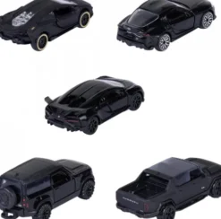 Majorette - Black Edition 5 Biler Gaveæske