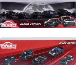 Majorette - Black Edition 5 Biler Gaveæske