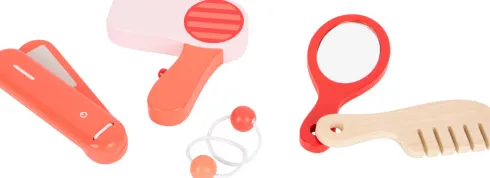 Make-Up Og Frisør Kuffert Sæt Med Tilbehør - Retro - Small Foot