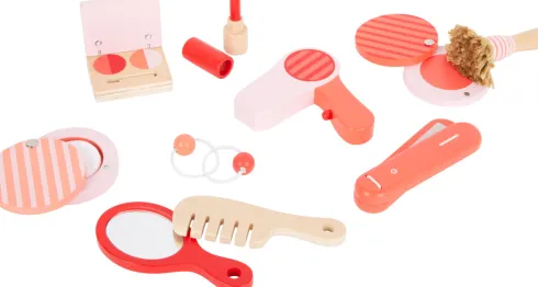 Make-Up Og Frisør Kuffert Sæt Med Tilbehør - Retro - Small Foot