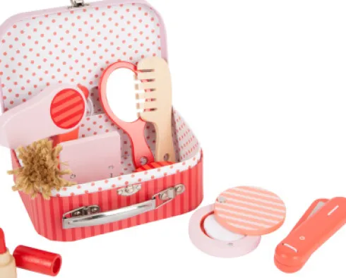 Make-Up Og Frisør Kuffert Sæt Med Tilbehør - Retro - Small Foot