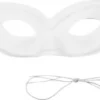 Mal Selv Maske - Cat Eye Halvmaske - Hvid