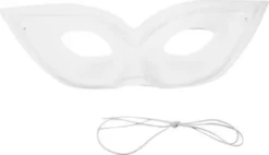 Mal Selv Maske - Cat Eye Halvmaske - Hvid