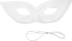 Mal Selv Masker - Cat Eye Halvmaske - Hvid - 12 Stk