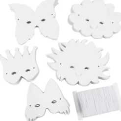 Mal Selv Masker - Fantasi - Masker Inkl. Elastik - Hvid - 100 Stk