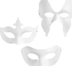 Mal Selv Masker - Teatermasker - Hvid - 12 Stk