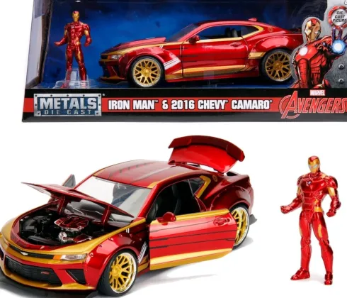 Marvel - Metals Iron Man & 2016 Chevy Camaro - 1:24 - Jada