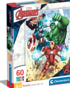 Marvel Puslespil - Avengers - Super Color - Clementoni - 60 Brikker