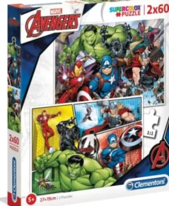 Marvel Puslespil - Avengers - 2X60 Brikker - Clementoni